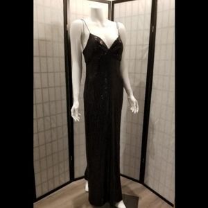 Aidan Mattox Black Sequin Dress